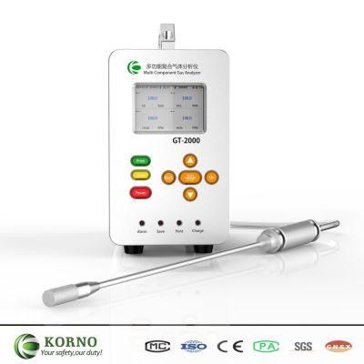 ISO Certification 1-12 Gas Analyzer Air Quality Analyzer Multi-Function Gas Detector with H2s/Co/CO2/No2/So2/O3/Nh3/Pm2.5/Pm10 Sensor