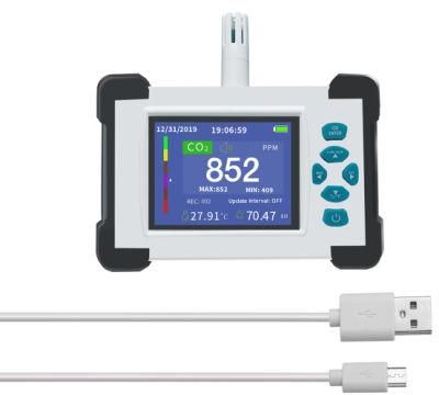 New Upgrade Multifunction CO2 Detector Air Quality Analyzer CO2 Meter with Data Download Function