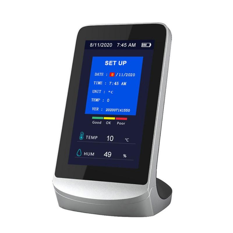 4.3 Inch Digital Air Quality Sensor LCD Display Multifunctional Professional CO2 Detector