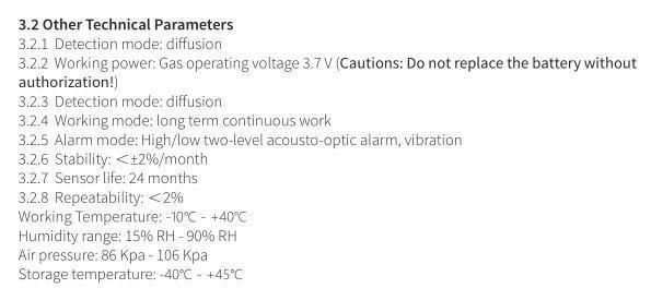 K60b Portable Single Gas Detector