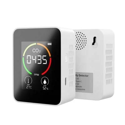 Indoor Mini Air Quality Carbon Dioxide CO2 Detector Alarm Temperature Humidity Test CO2 Meter Monitor