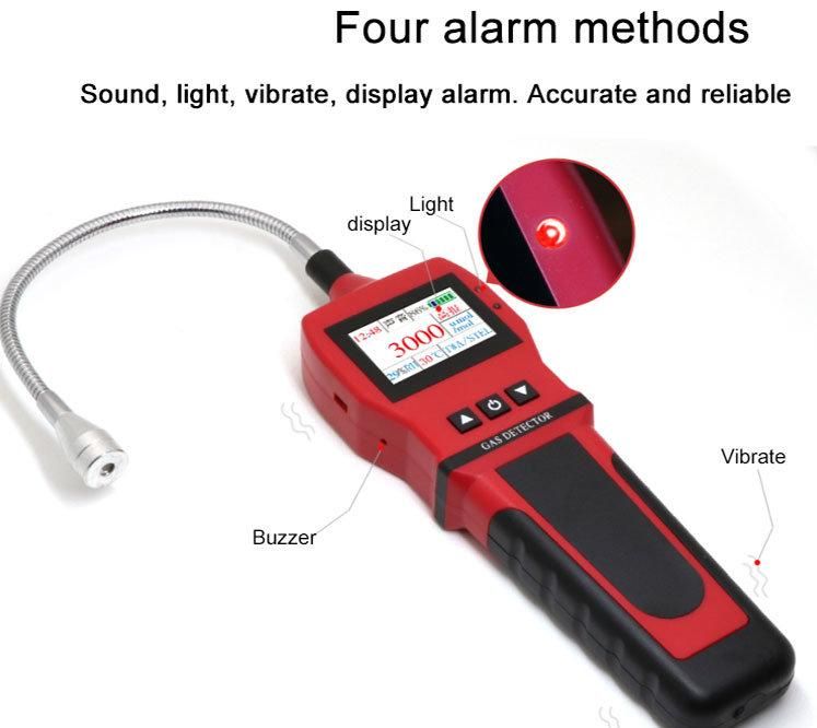 Portable Industrial Gas Leak Detector Combustible Gas LPG/CH4/Natural/Coal 2 in 1 Refrigerant Leak Detector Freon Gas