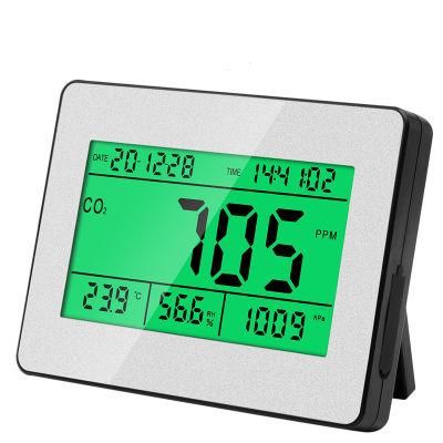 Barometric Temperature and Humidity Detector CO2 Meter with Data Downloading