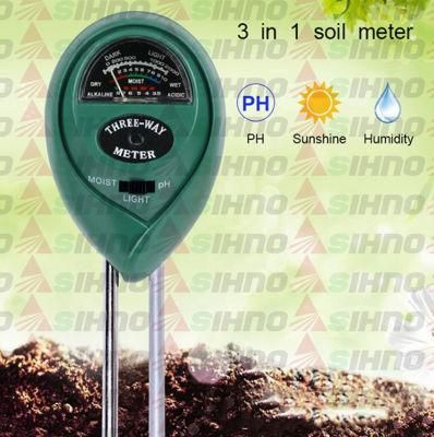 3 In1 Hydroponics Analyzer Plant Flowers Soil pH Tester Moisture Light Meter