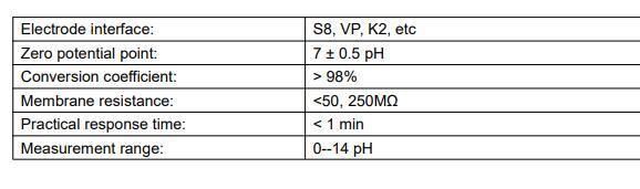 pH Electrode pH Electrode Measurement Portable pH Electrode Series