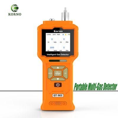 Portable Multi-Gas Detector 4 in 1 with Gas Sensor (CO, H2S, O2, EX)