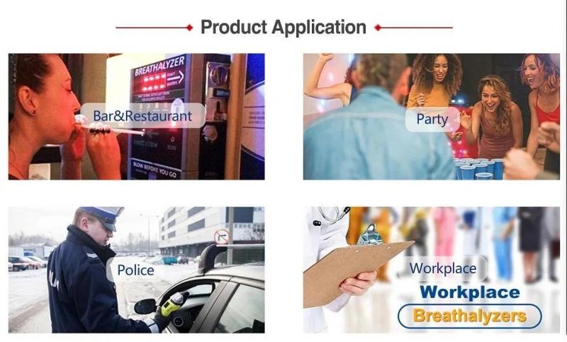 Fuel Cell Breathalyzer Coin Operated Alcohol Tester for Bar/Hotel with Coin Credit/Debit Card