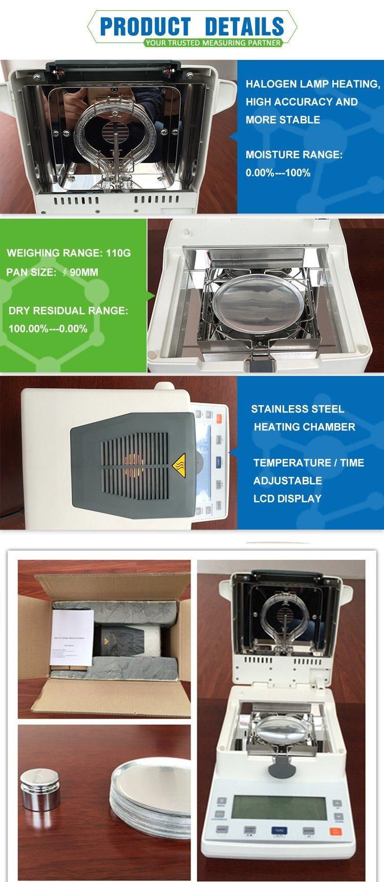 Skz111L CE Certification Table Type 0.04% Accuracy Laboratory Starch Food Meat Tobacco Moisture Testers Halogen Moisture Analyzer Detector Moisture Tester Meter