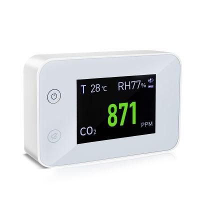 Air Quality Monitor Indoor Carbon Dioxide Detector Voice Alert Large Display Temperature Humidity Meters CO2 Meter