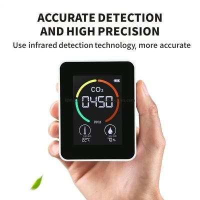 Carbon Dioxide Concentration Meter with Temperature Humidity Display